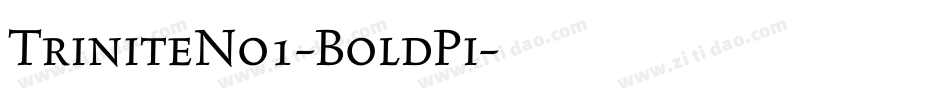 TriniteNo1-BoldPi字体转换