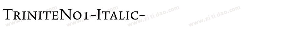 TriniteNo1-Italic字体转换