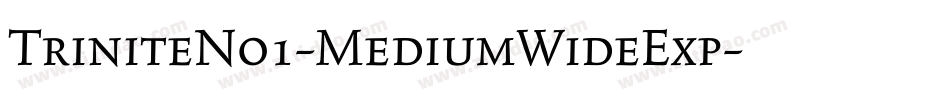 TriniteNo1-MediumWideExp字体转换
