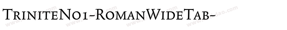 TriniteNo1-RomanWideTab字体转换