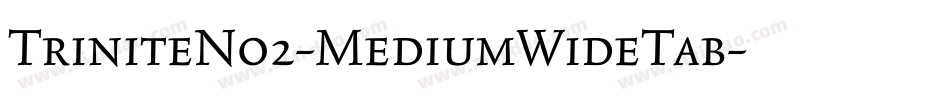 TriniteNo2-MediumWideTab字体转换