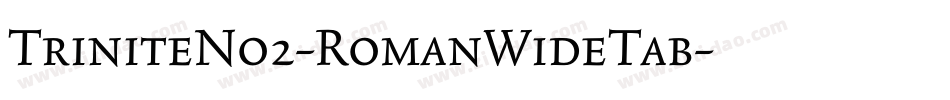 TriniteNo2-RomanWideTab字体转换