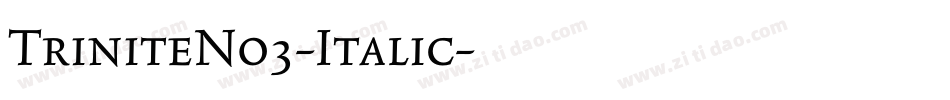 TriniteNo3-Italic字体转换