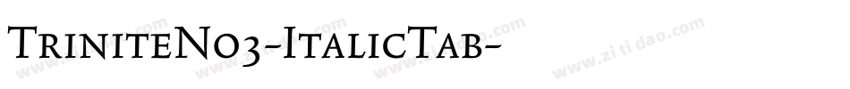 TriniteNo3-ItalicTab字体转换