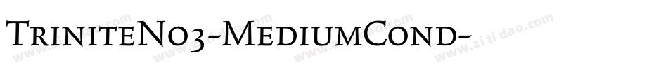 TriniteNo3-MediumCond字体转换