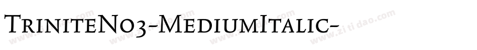TriniteNo3-MediumItalic字体转换