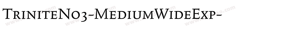 TriniteNo3-MediumWideExp字体转换