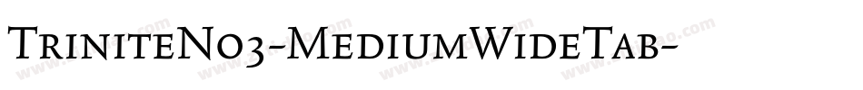TriniteNo3-MediumWideTab字体转换