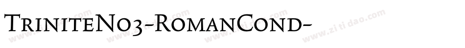 TriniteNo3-RomanCond字体转换