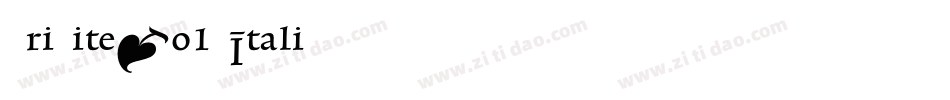 TriniteNo1-Italic字体转换