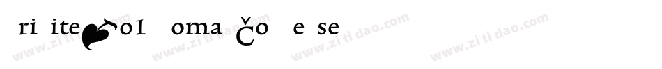 TriniteNo1-RomanCondensed字体转换