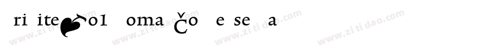 TriniteNo1-RomanCondensedTa字体转换