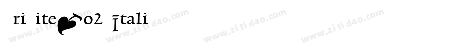 TriniteNo2-Italic字体转换