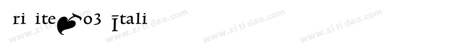 TriniteNo3-Italic字体转换