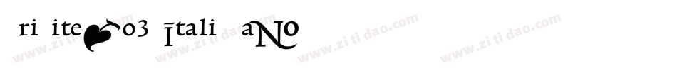 TriniteNo3-ItalicTab字体转换