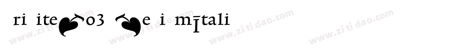 TriniteNo3-MediumItalic字体转换