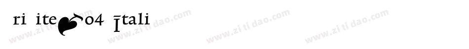 TriniteNo4-Italic字体转换