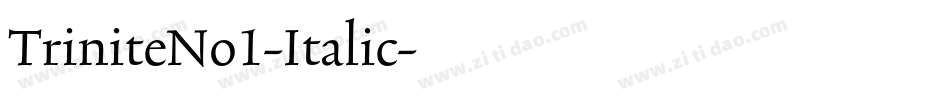 TriniteNo1-Italic字体转换