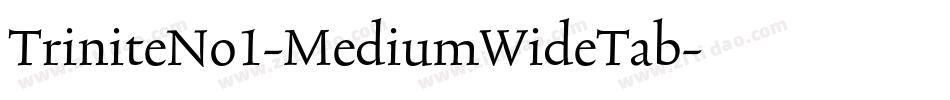 TriniteNo1-MediumWideTab字体转换