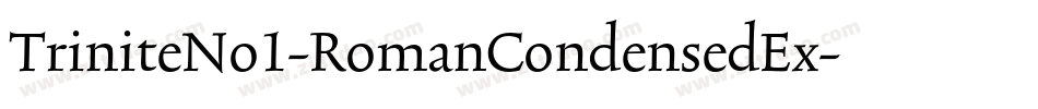 TriniteNo1-RomanCondensedEx字体转换