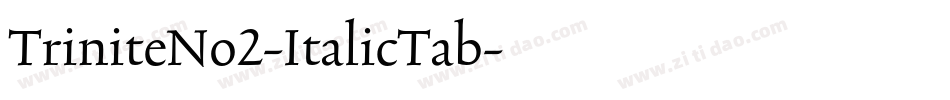 TriniteNo2-ItalicTab字体转换