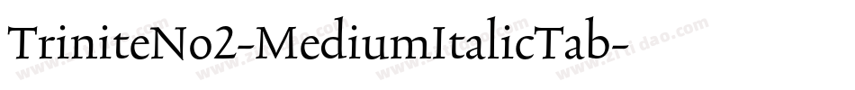 TriniteNo2-MediumItalicTab字体转换
