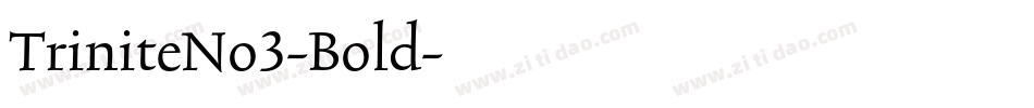 TriniteNo3-Bold字体转换