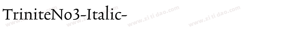 TriniteNo3-Italic字体转换