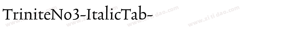 TriniteNo3-ItalicTab字体转换