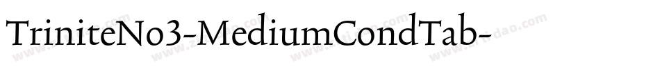 TriniteNo3-MediumCondTab字体转换