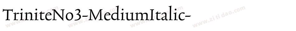 TriniteNo3-MediumItalic字体转换