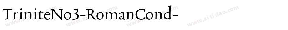 TriniteNo3-RomanCond字体转换