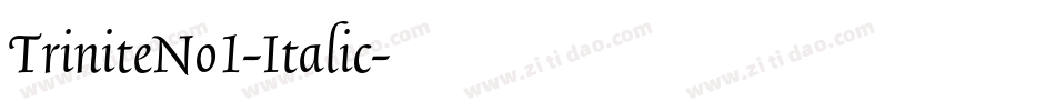 TriniteNo1-Italic字体转换