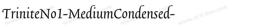TriniteNo1-MediumCondensed字体转换