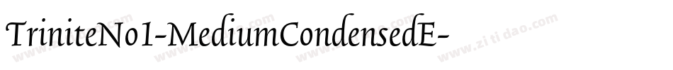 TriniteNo1-MediumCondensedE字体转换