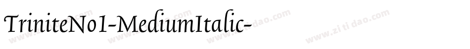 TriniteNo1-MediumItalic字体转换