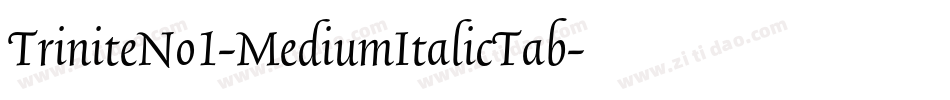 TriniteNo1-MediumItalicTab字体转换