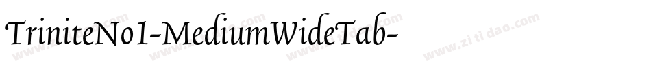 TriniteNo1-MediumWideTab字体转换