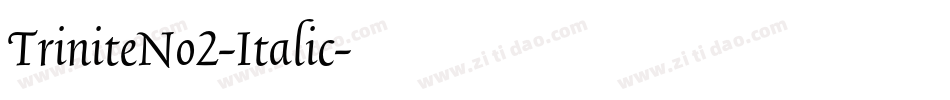 TriniteNo2-Italic字体转换