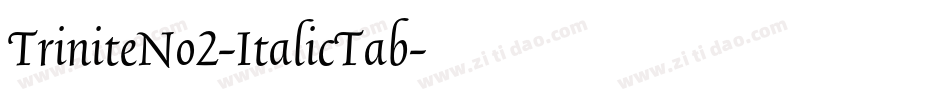 TriniteNo2-ItalicTab字体转换