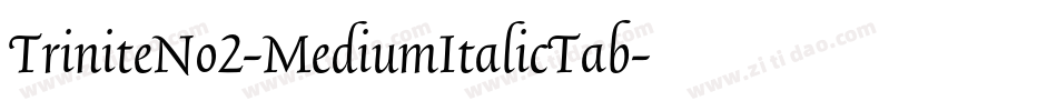 TriniteNo2-MediumItalicTab字体转换