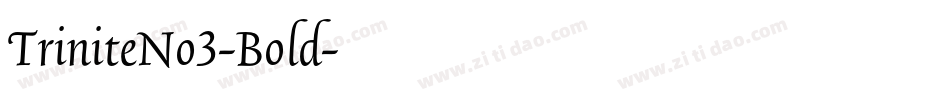 TriniteNo3-Bold字体转换