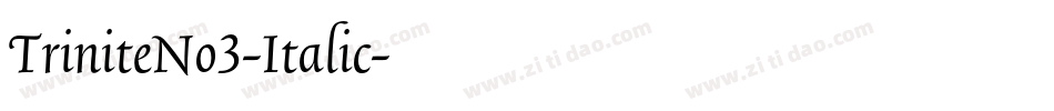 TriniteNo3-Italic字体转换
