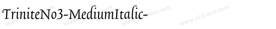 TriniteNo3-MediumItalic字体转换