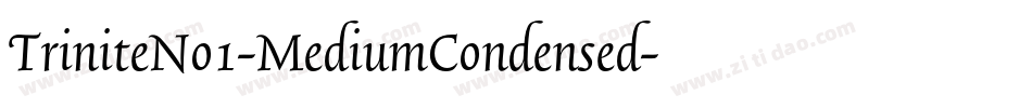 TriniteNo1-MediumCondensed字体转换