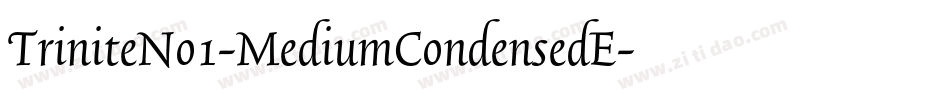 TriniteNo1-MediumCondensedE字体转换