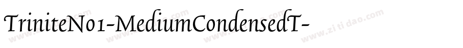 TriniteNo1-MediumCondensedT字体转换