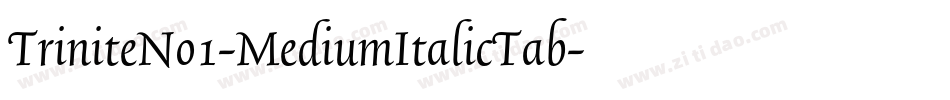 TriniteNo1-MediumItalicTab字体转换