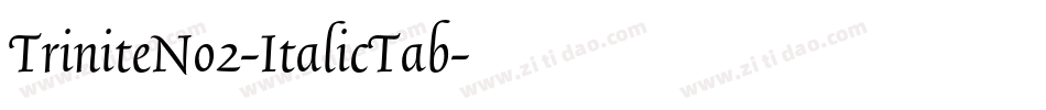 TriniteNo2-ItalicTab字体转换