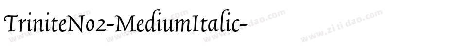 TriniteNo2-MediumItalic字体转换